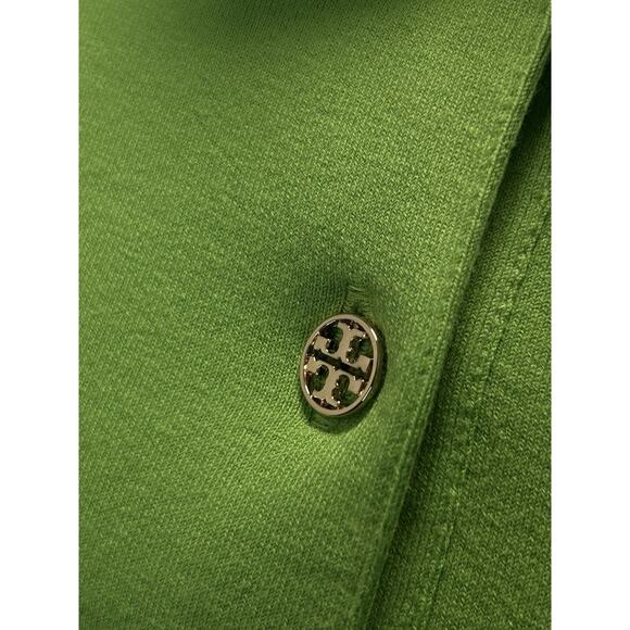 Tory Burch Sport The Masters Green Polo Shirt Gold Buttons Size M NEW Exclusive - Picture 4 of 16